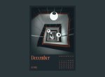 Шаблон календаря на 2022 год Spiral Architecture - Декабрь