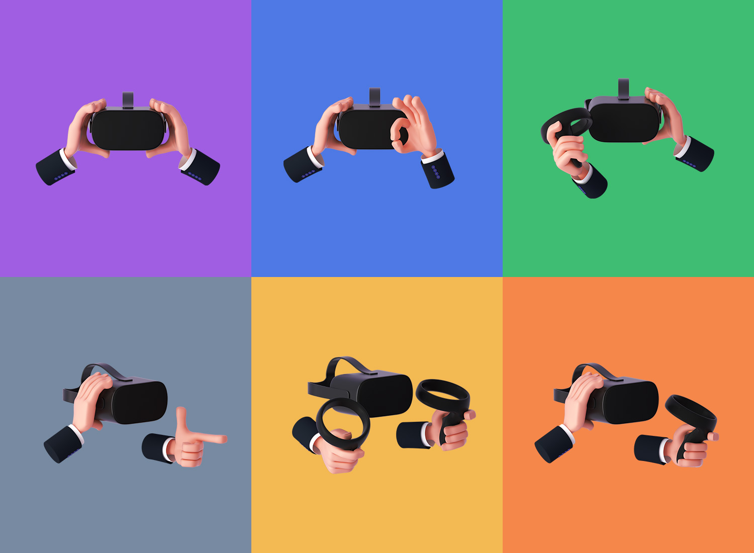 Элементы 3D рендеров - 3D virtual reality gadgets - 02