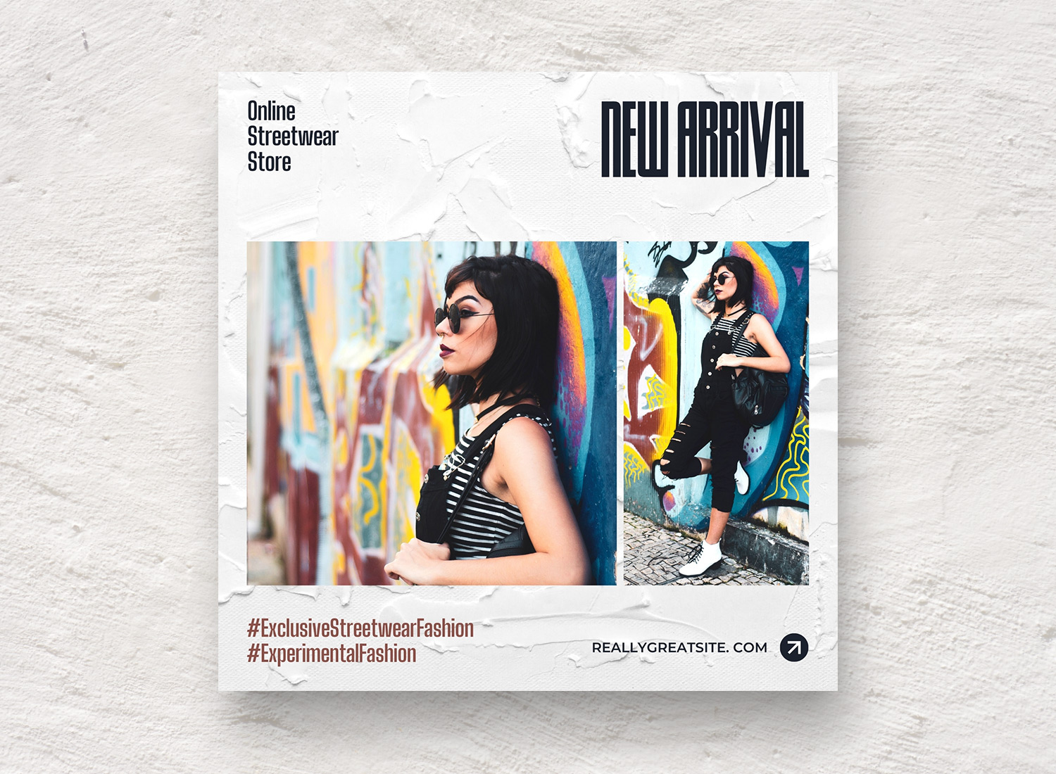 Шаблон поста для Инстаграм - Fashion Streetwear New Arrival #2